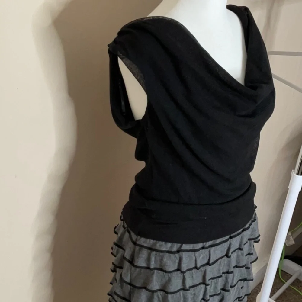 Weston Wear Black and Gray Layered Ruffle Dress - Picture 4 of 10